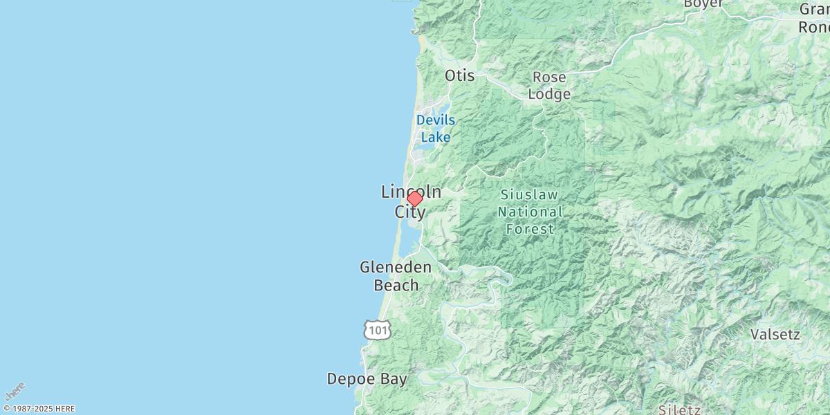 Map of Taft, Siletz Bay