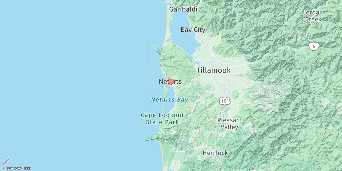 Map of Netarts, Netarts Bay