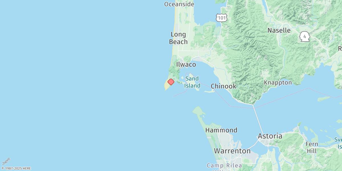 Map of Columbia River Entrance (N. Jetty)
