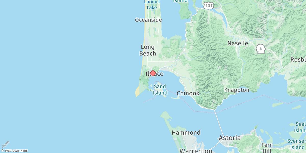 Map of Ilwaco, Baker Bay, Wash.