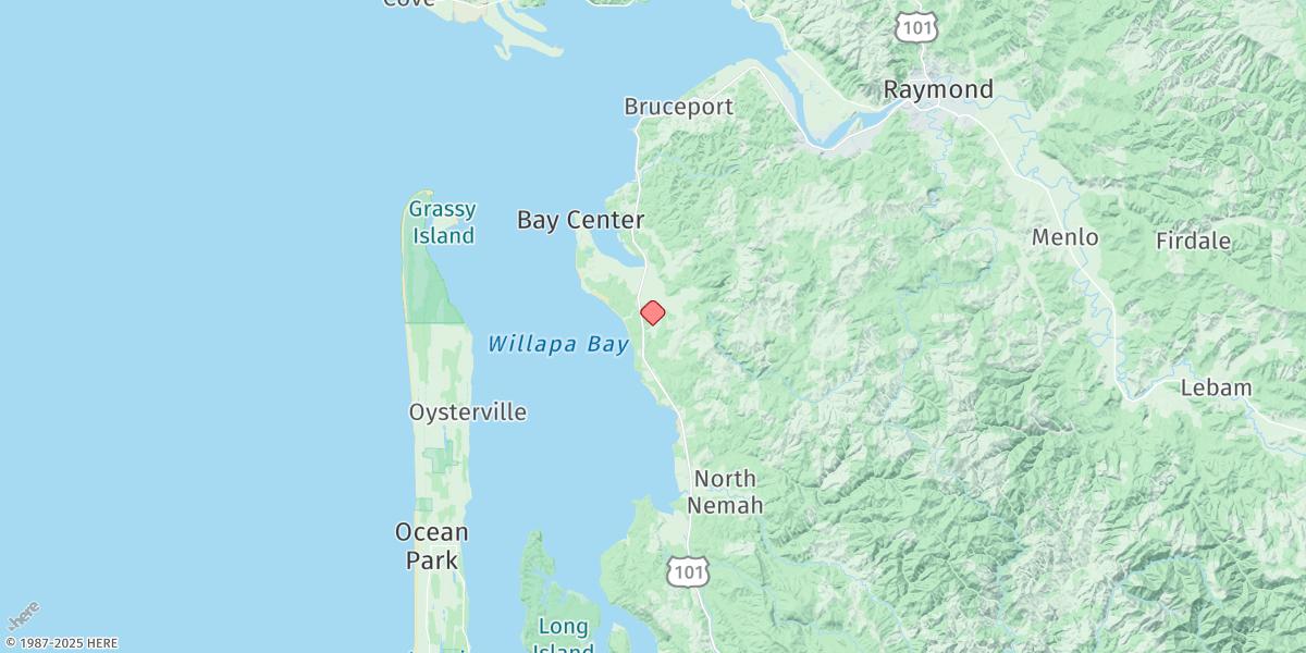 Map of Palix River, South Fork