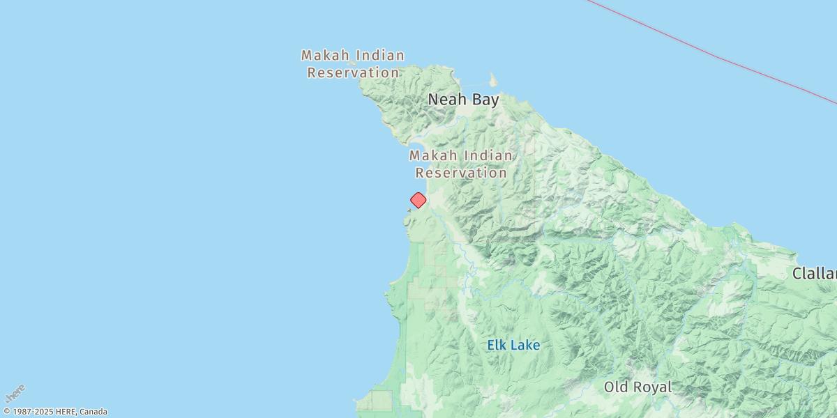 Map of Makah Bay