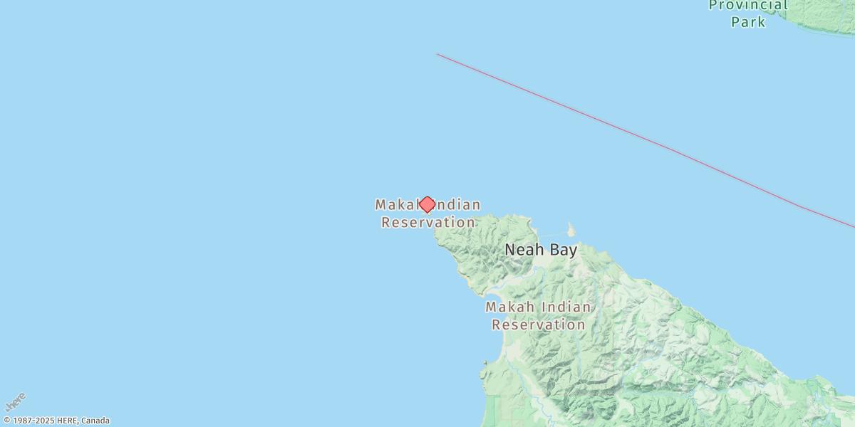 Map of Tatoosh Island, Cape Flattery