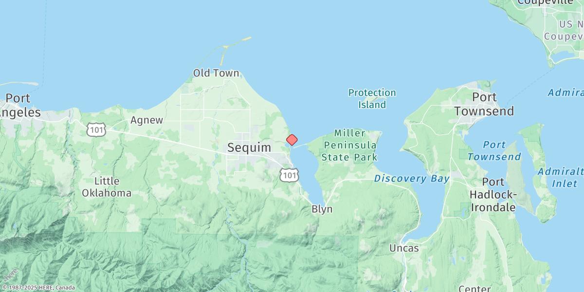 Map of Sequim Bay Entrance