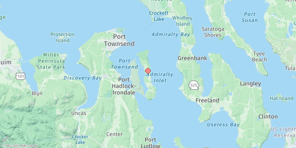 Map of Mystery Bay, Marrowstone Island