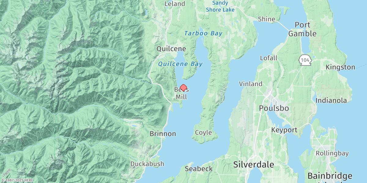 Map of Whitney Point, Dabob Bay