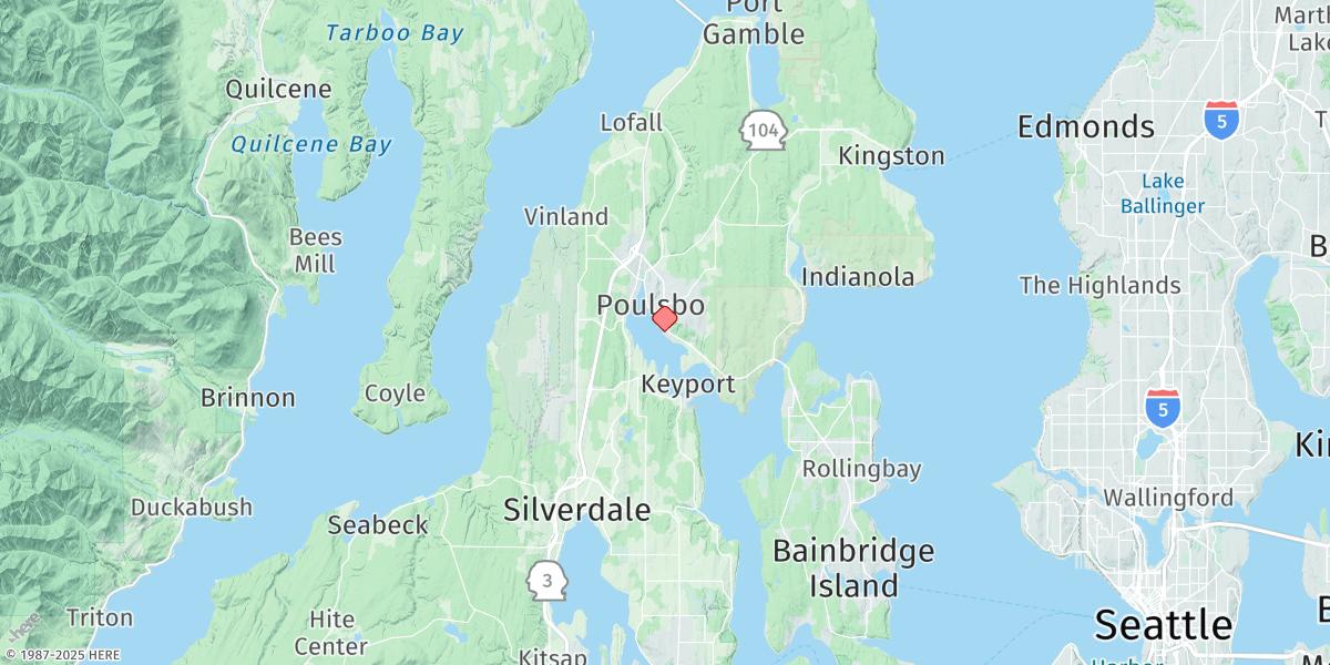 Map of Poulsbo, Liberty Bay