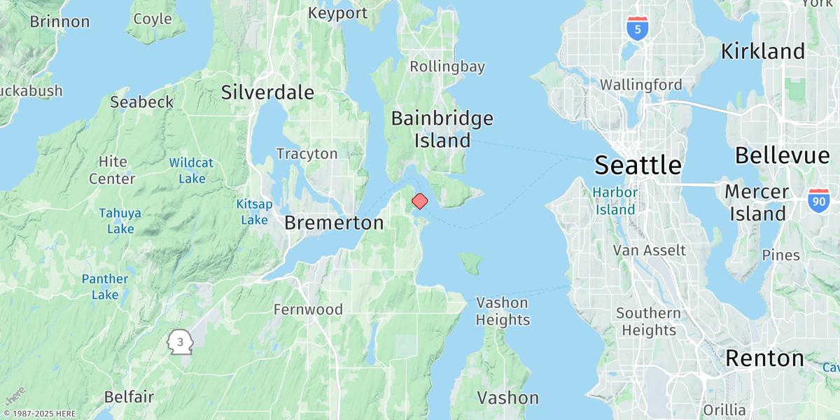Map of Clam Bay, Rich Passage
