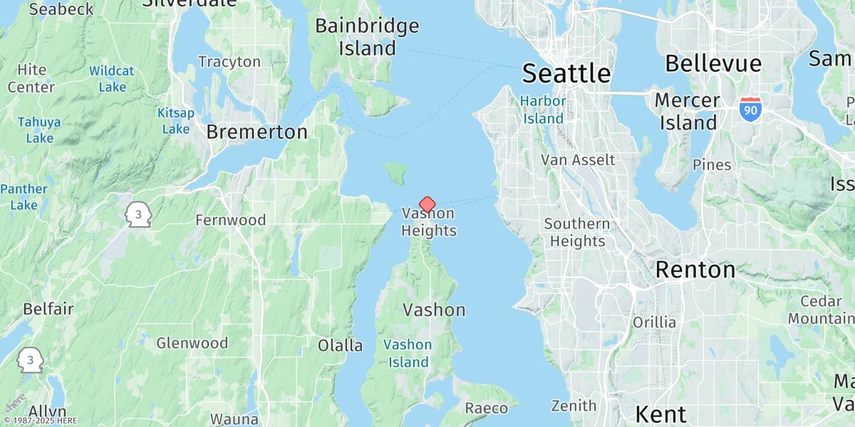 Map of Point Vashon, Vashon Island