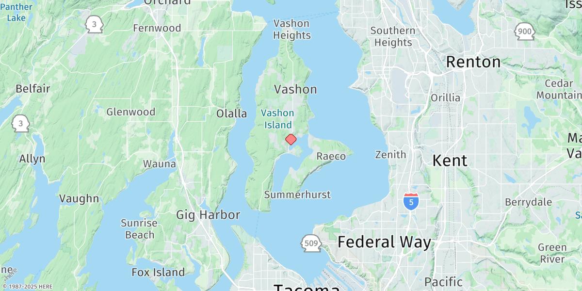 Map of Burton, Quartermaster Hbr. (Inside), Vashon I.