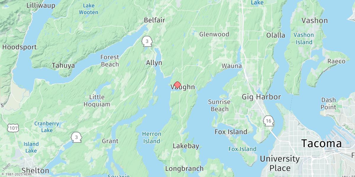 Map of Vaughn, Case Inlet