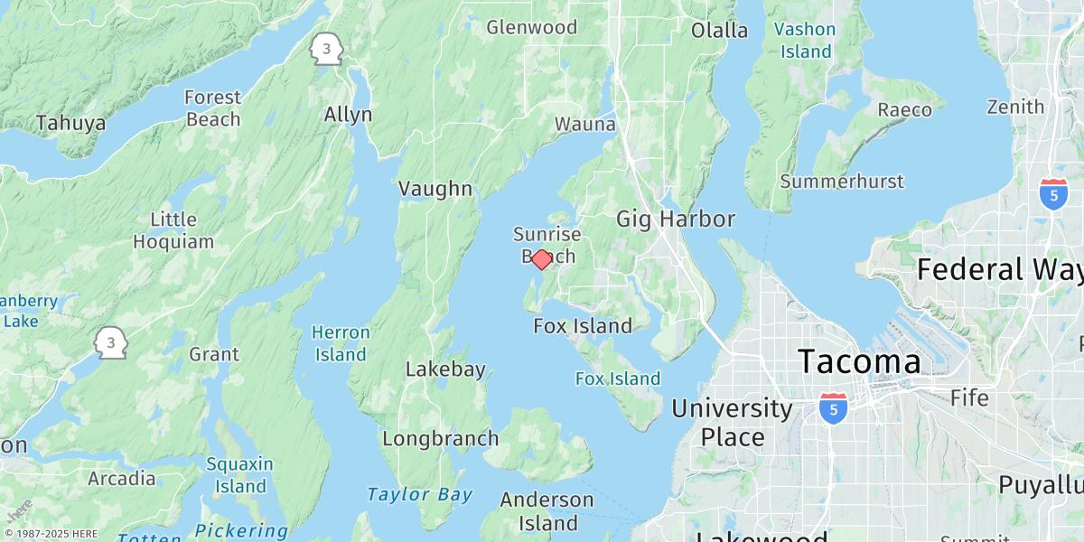 Map of Horsehead Bay, Carr Inlet