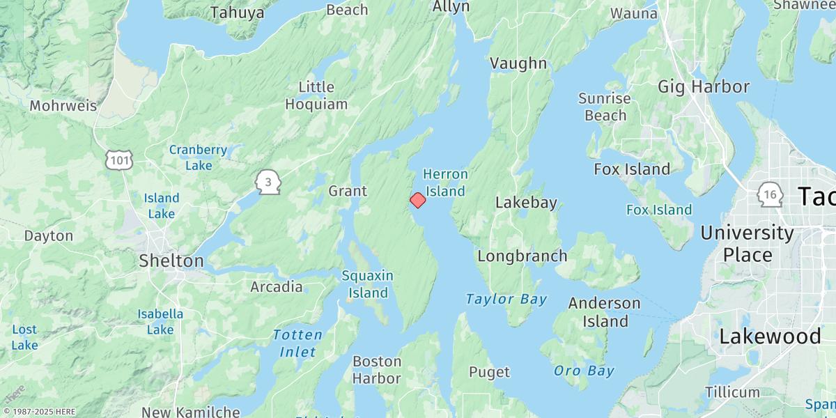 Map of Mcmicken Island, Case Inlet
