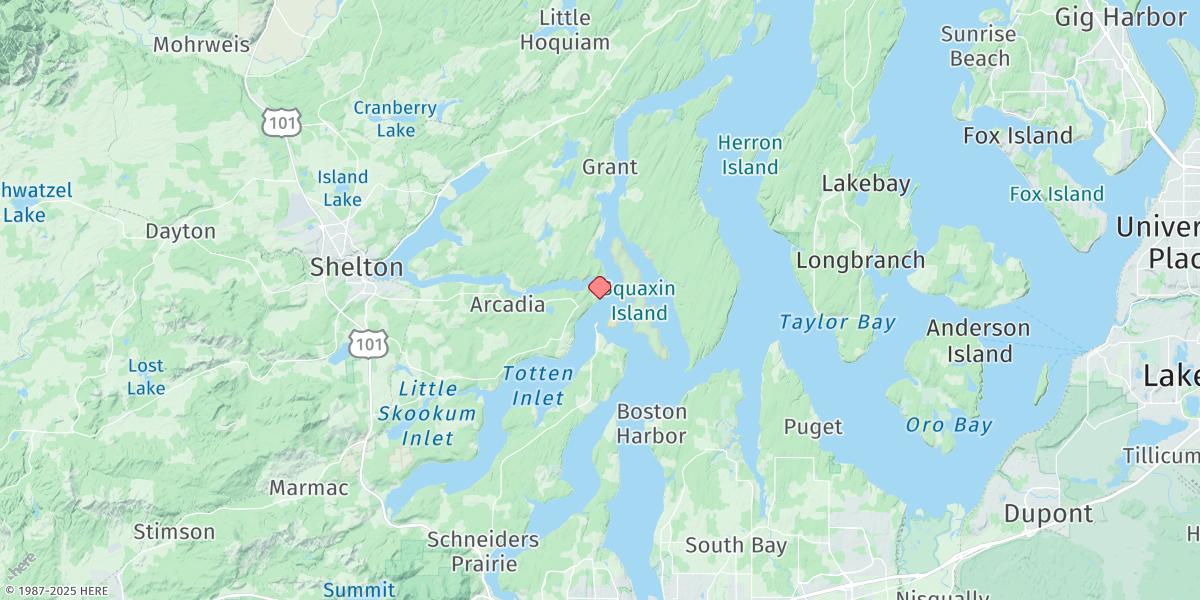 Map of Arcadia, Totten Inlet