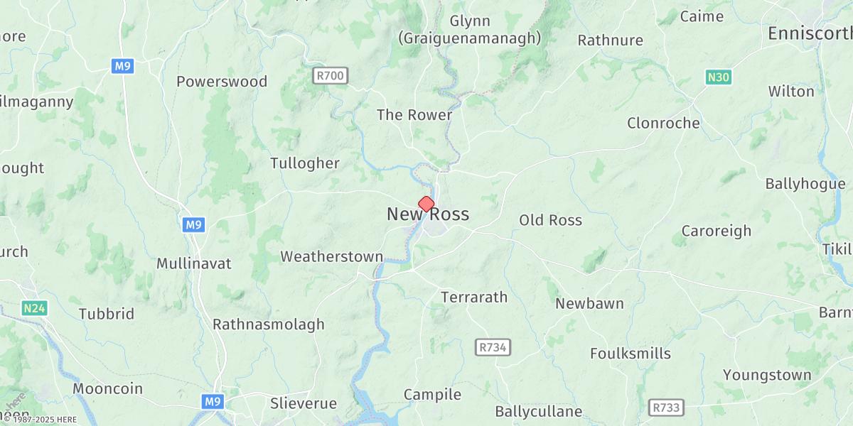 Map of New Ross
