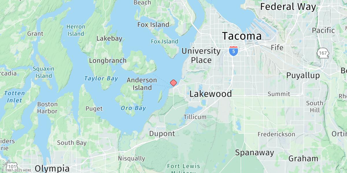 Map of Steilacoom, Cormorant Passage