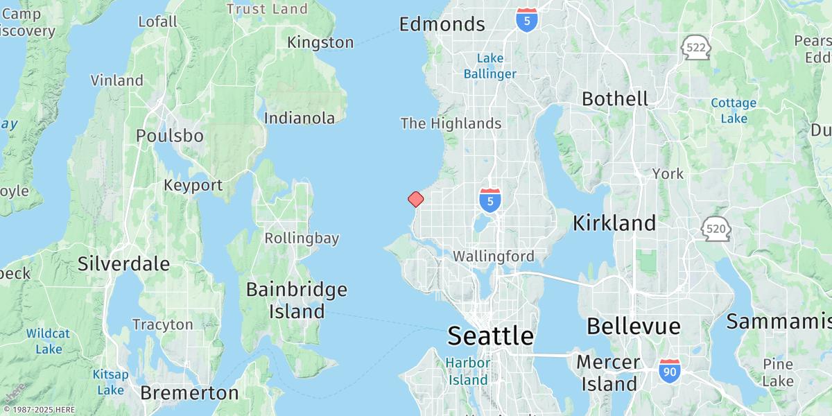 Map of Meadow Point, Shilshole Bay