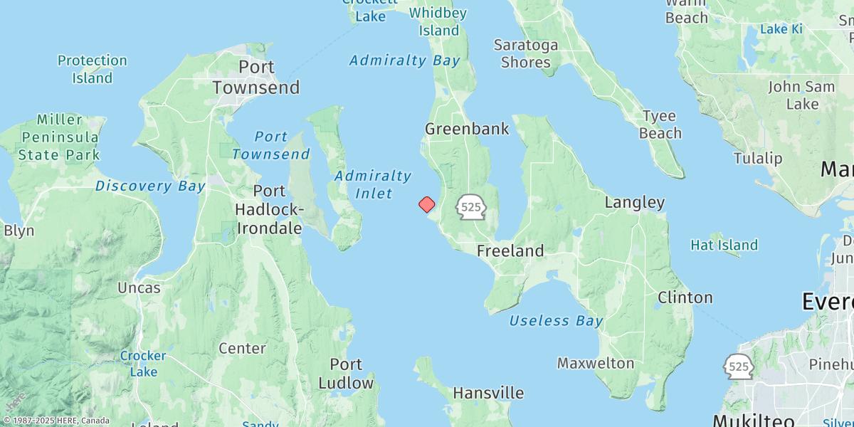 Map of Bush Point, Whidbey Island