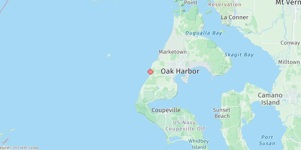 Map of Sunset Beach, Whidbey Island