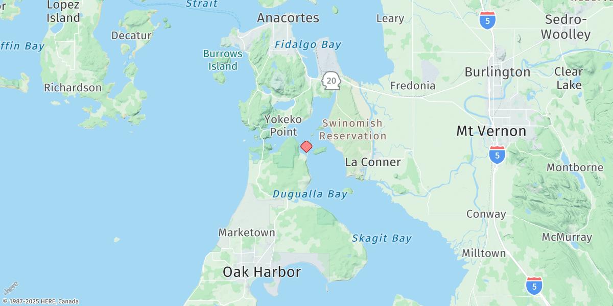 Map of Ala Spit, Whidbey Island