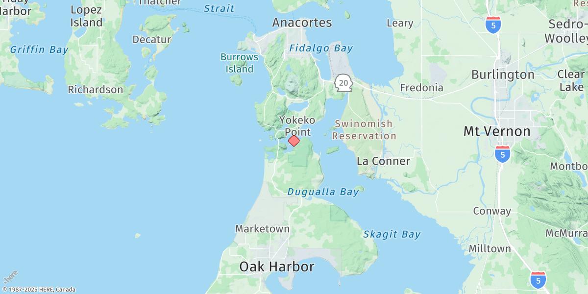 Map of Cornet Bay, Deception Pass