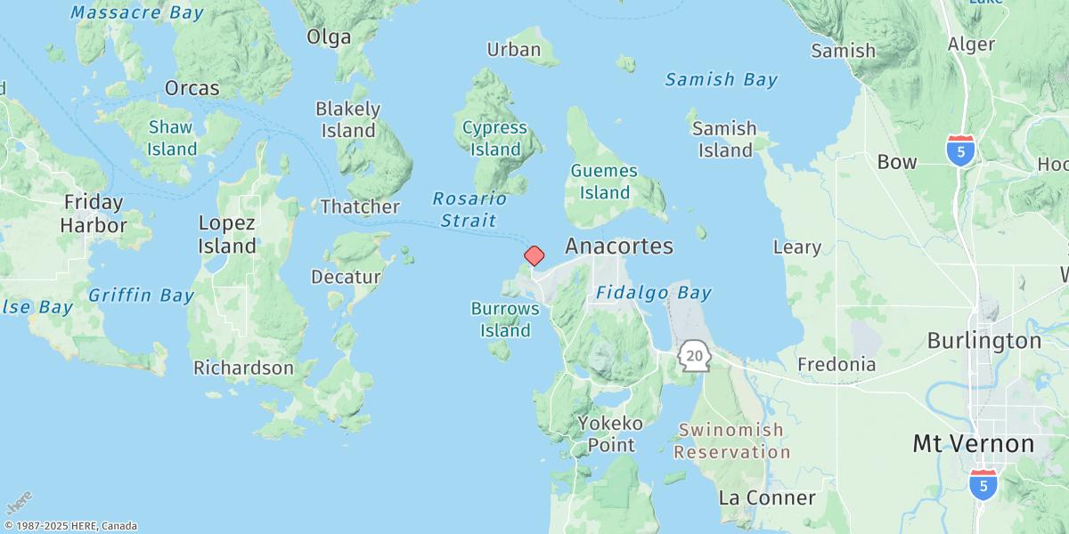 Map of Ship Harbor, Fidalgo Island