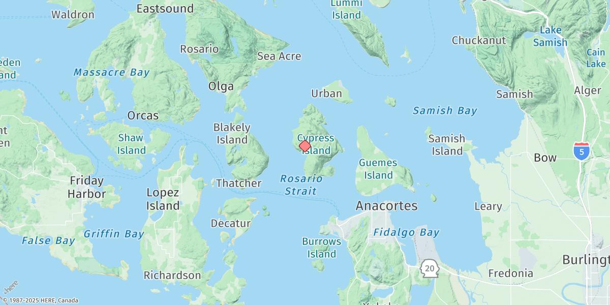 Map of Strawberry Bay, Cypress Island