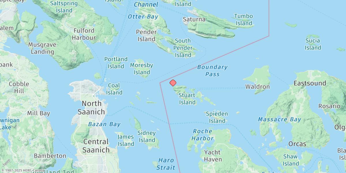 Map of Turn Point, Stuart Island
