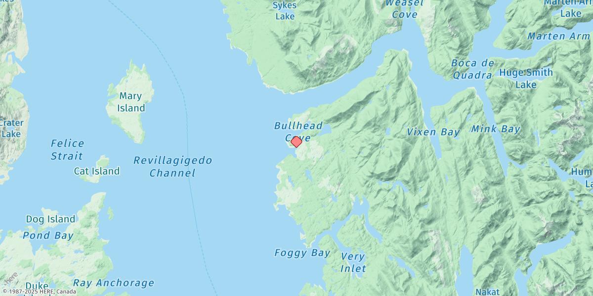 Map of Kah Shakes Cove