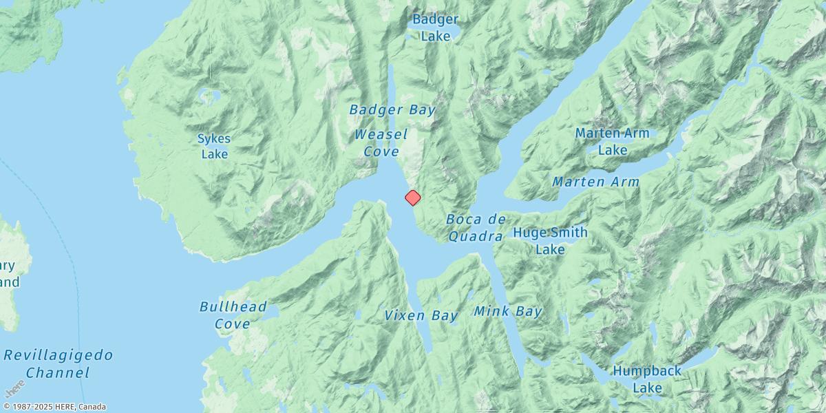 Map of Boca De Quadra