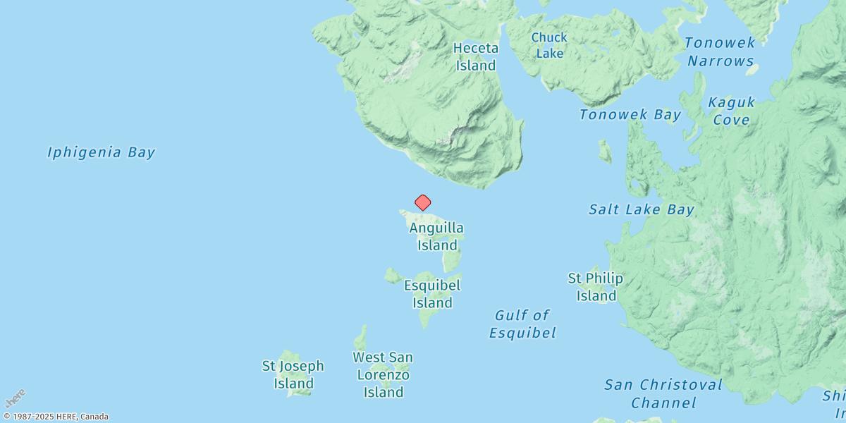 Map of Anguilla Island