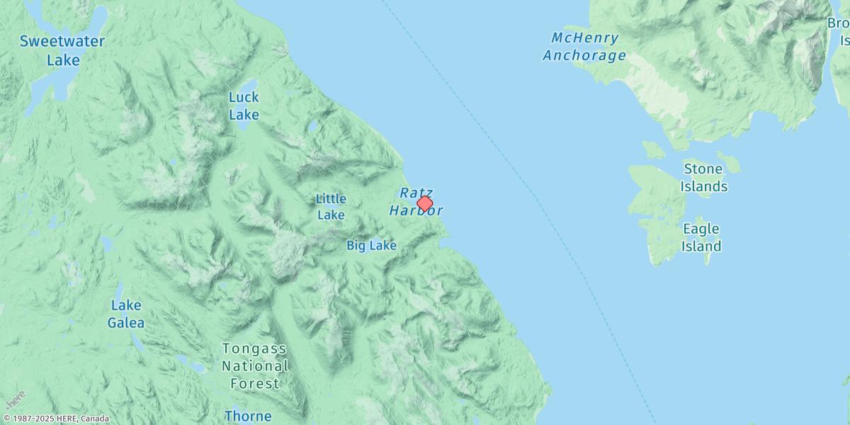 Map of Ratz Harbor, Prince Of Wales Island