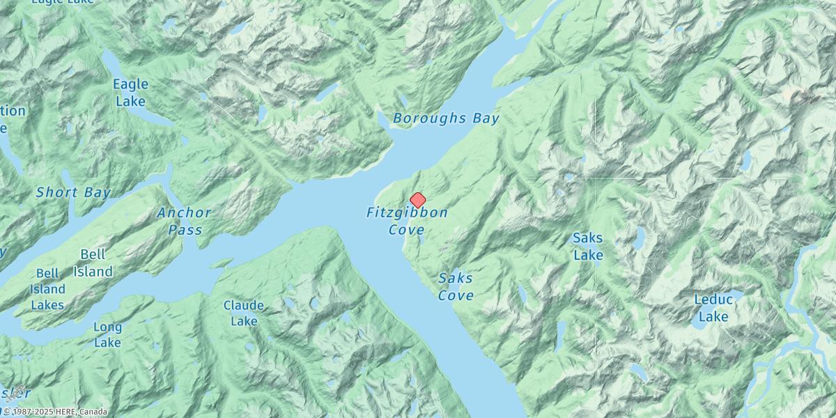 Map of Fitzgibbon Cove