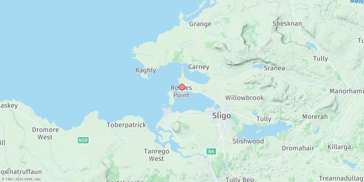 Map of Sligo Harbour (Oyster Island)