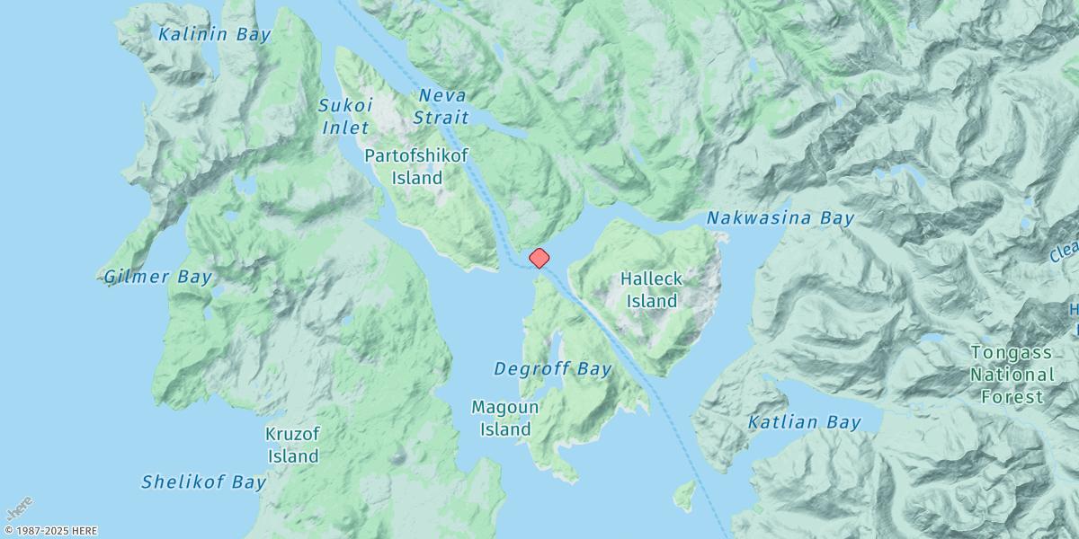 Map of Olga Point, Olga Strait