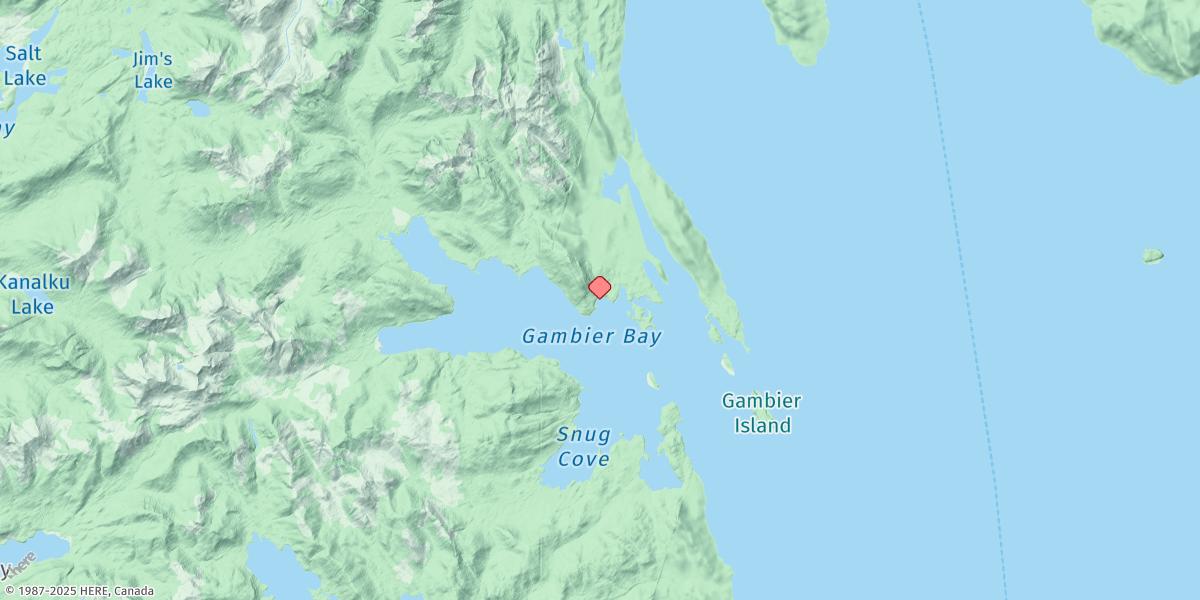 Map of Gambier Bay (Cannery Wharf)