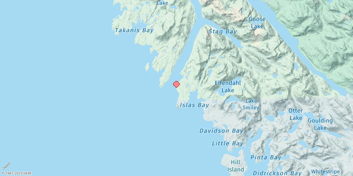 Map of Canoe Cove, North Pass