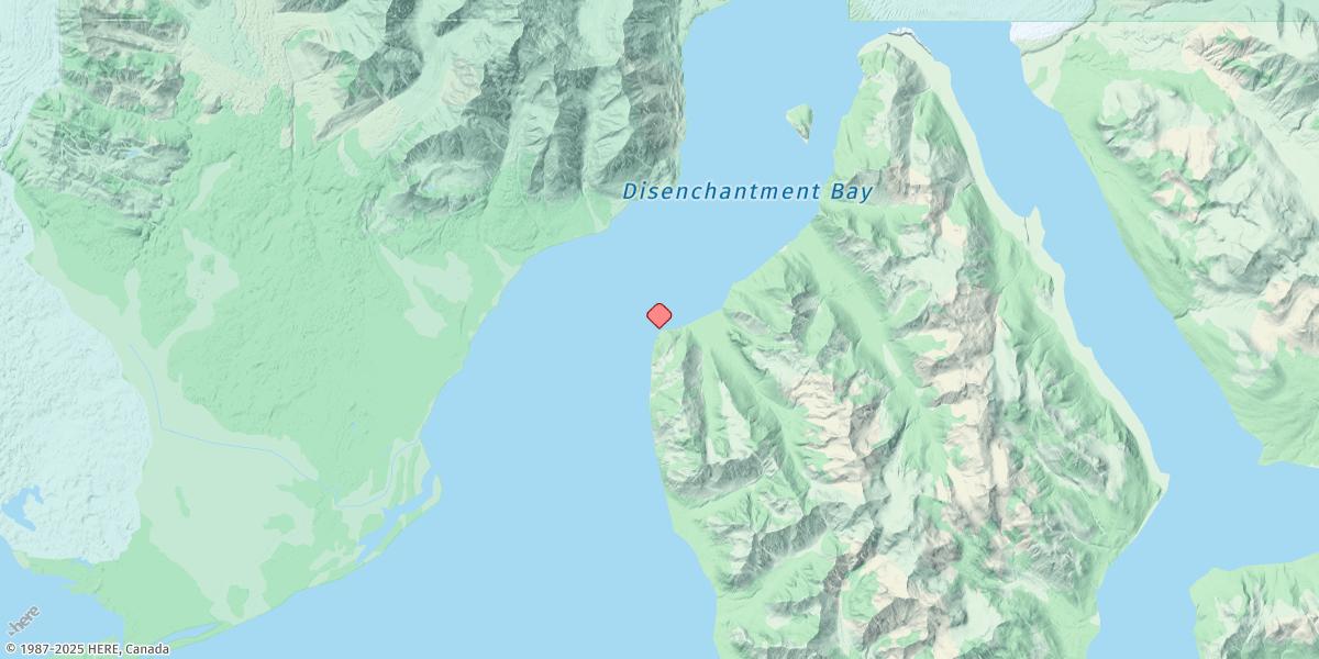 Map of Point Latouche, Yakutat Bay