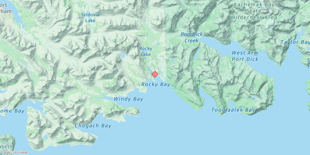 Map of Picnic Harbor, Rocky Bay