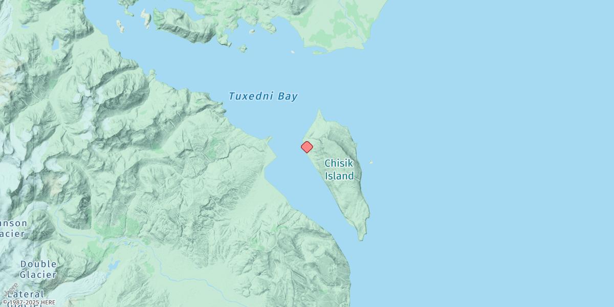 Map of Tuxedni Channel