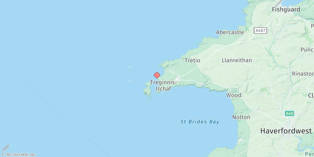 Map of Ramsey Sound