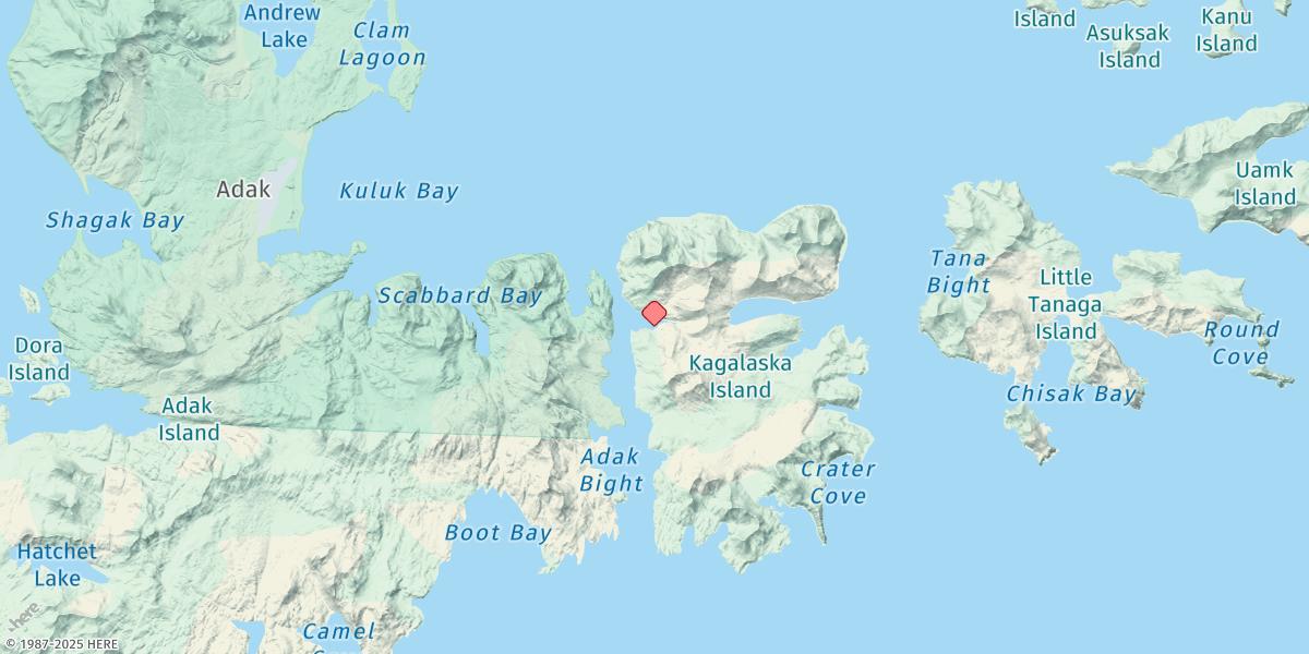 Map of Laska Cove, Kagalaska Island