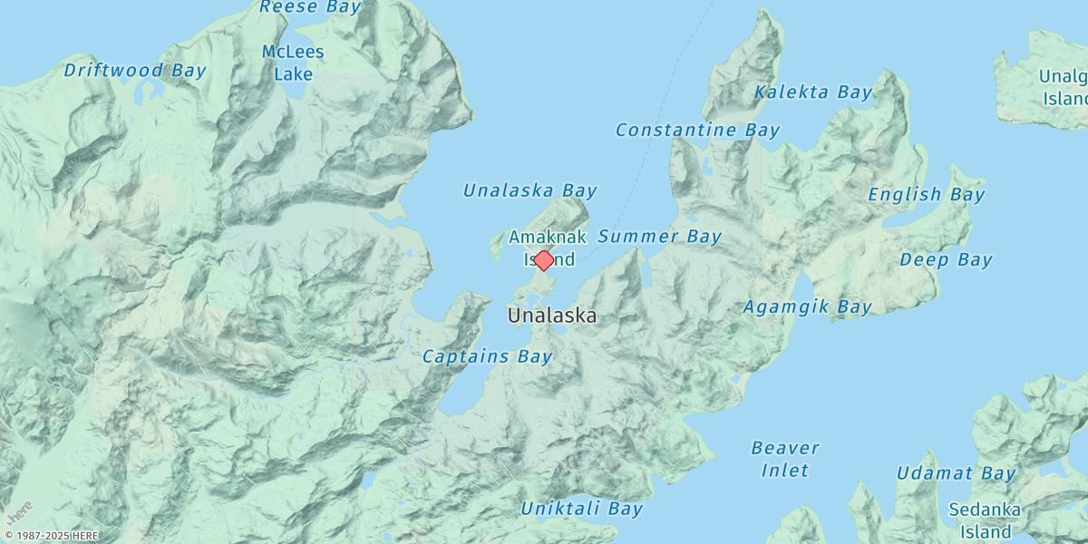 Map of Dutch Harbor, Amaknak Island