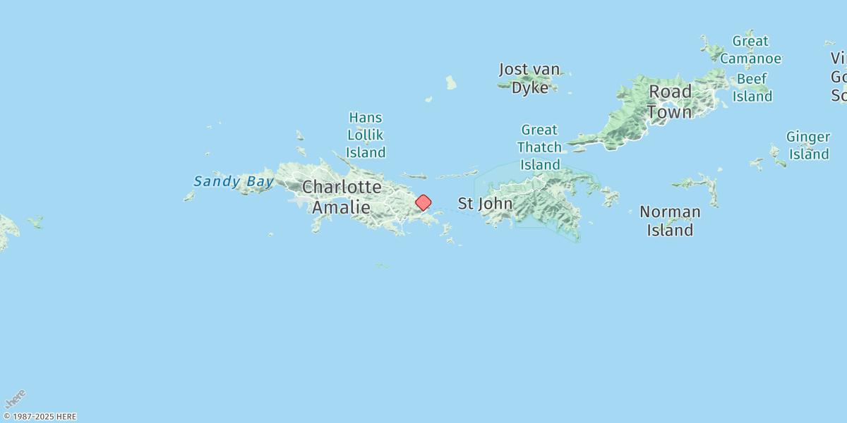 Map of Redhook Bay, St. Thomas Island