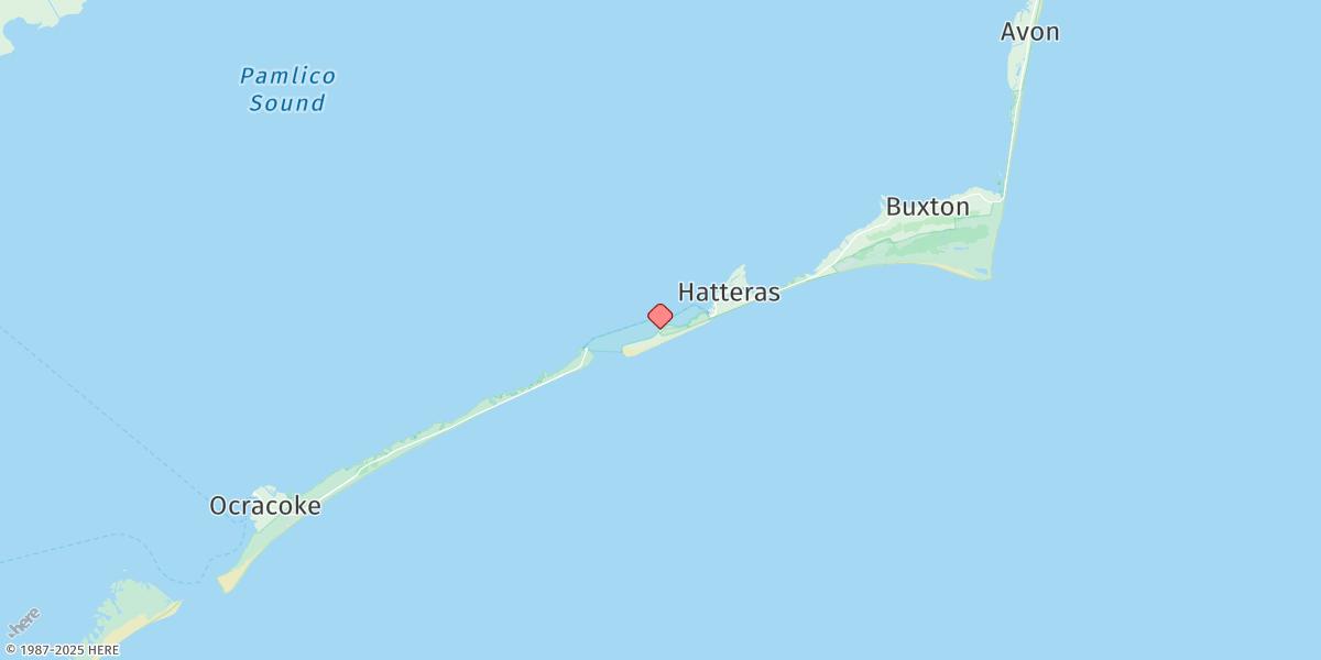 Map of Hatteras Inlet