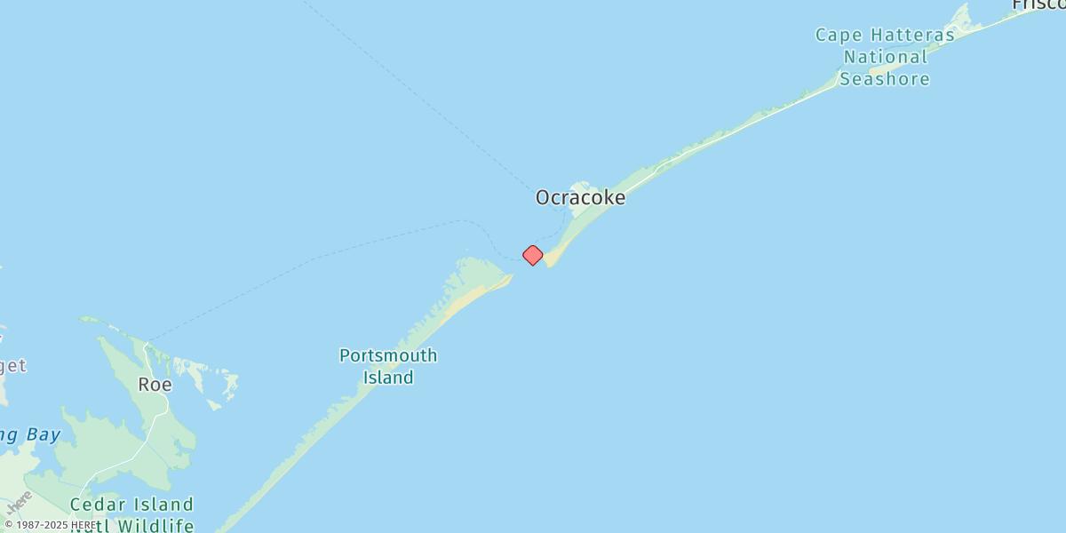 Map of Ocracoke Inlet