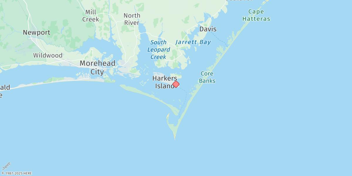 Map of Shell Point, Harkers Island