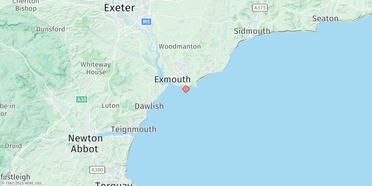 Map of Exmouth (Approaches)
