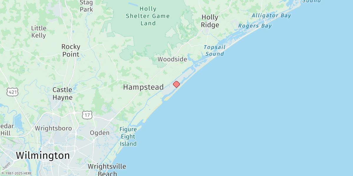 Map of New Topsail Inlet