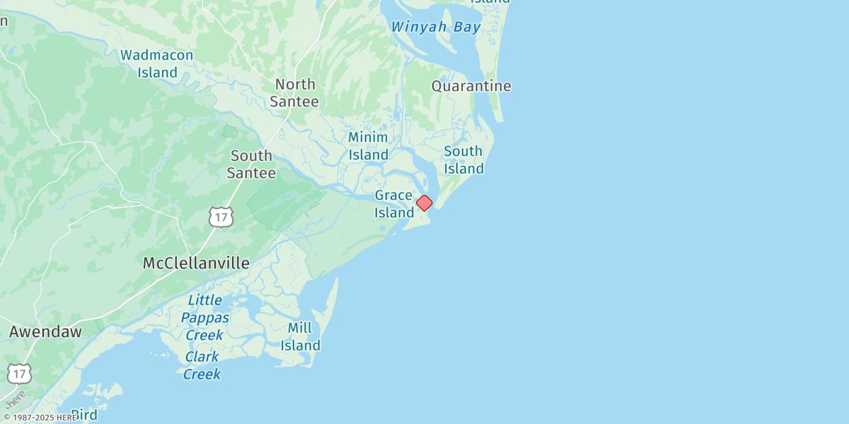 Map of North Santee River Inlet